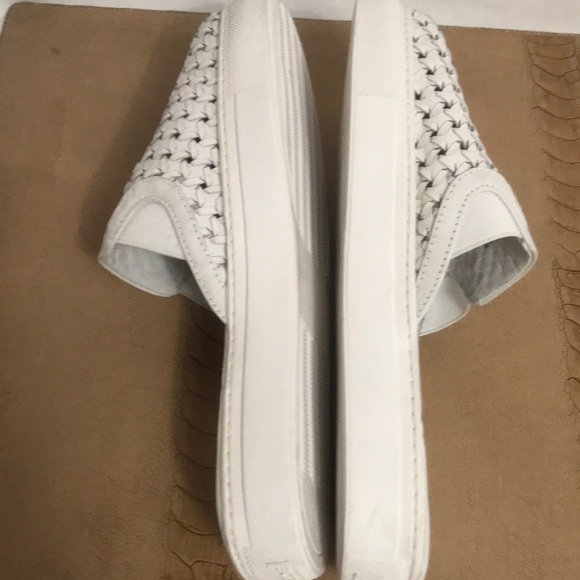 Rachel Zoe White Woven Leather Mules Slippers - Picture 7 of 8